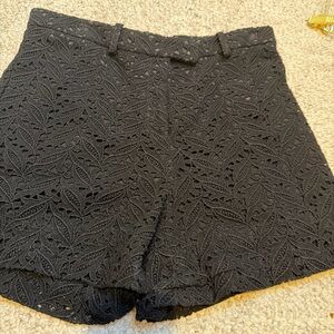 Valentino Lace Black Shorts BNWOT no Tag Size 46 Us 10 See Measurement